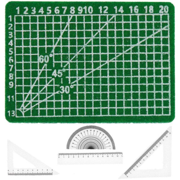 Rico Miniature Cutting Mat And Rulers, 5 pcs Cheap