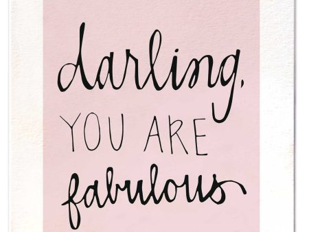 Darling You Are Fabulous card on Sale