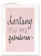 Darling You Are Fabulous card on Sale