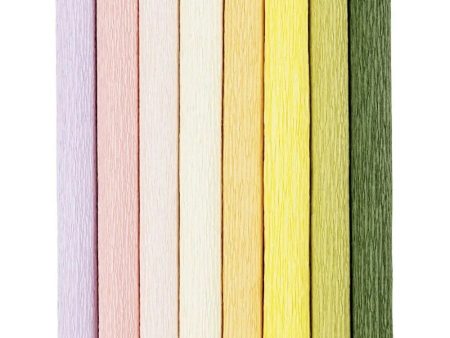 Crepe Paper - Assorted Pastel 8 Pack For Sale