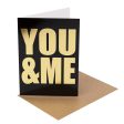 You & Me Card (Black & Gold) Online now