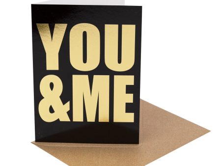 You & Me Card (Black & Gold) Online now