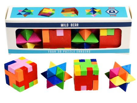 Wild Bear 3D Puzzle Erasers (Set of 4) Online Sale