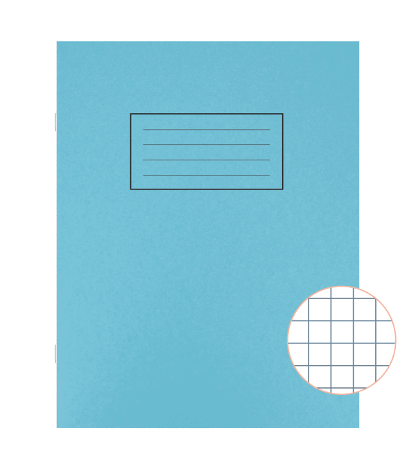 Exercise Book 229x178mm Squared - Blue Fashion