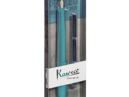 KAWECO PERKEO FOUNTAIN PEN PACK - BREEZY TEAL - F Fashion