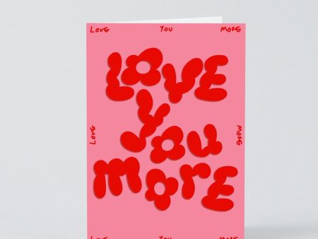 Love You More Embossed Card Fashion