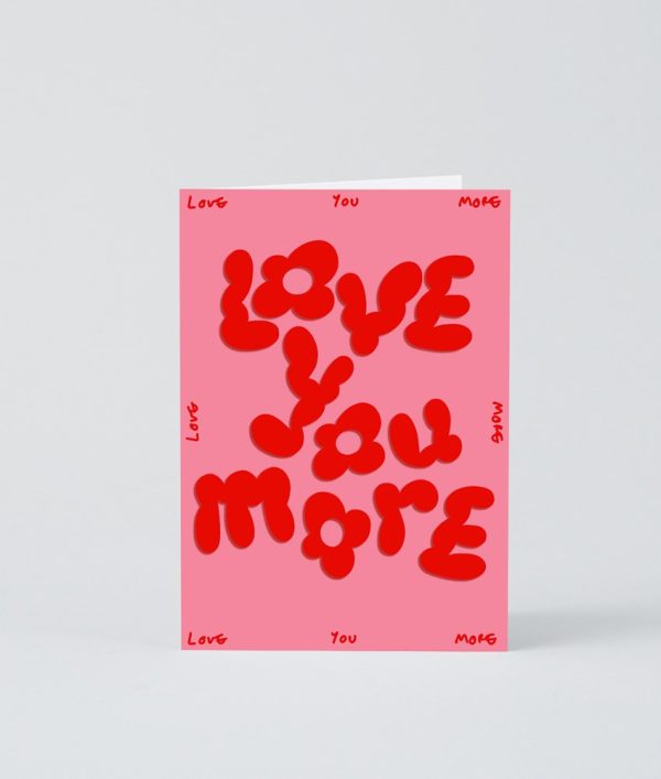 Love You More Embossed Card Fashion