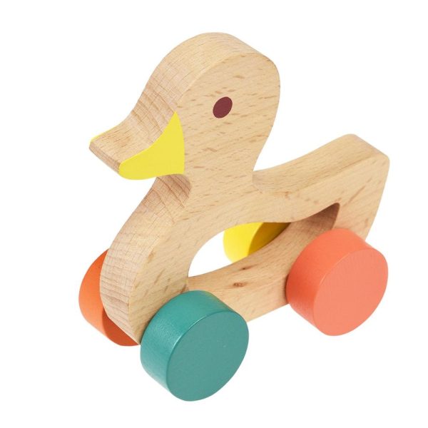 Wooden Push Along Toy - Duck Fashion