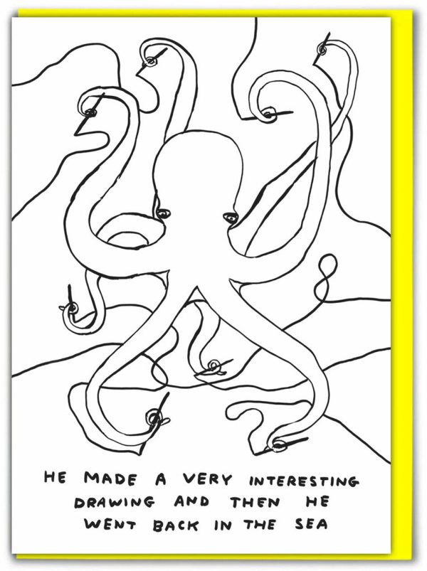 David Shrigley - Octopus Drawing Card Online