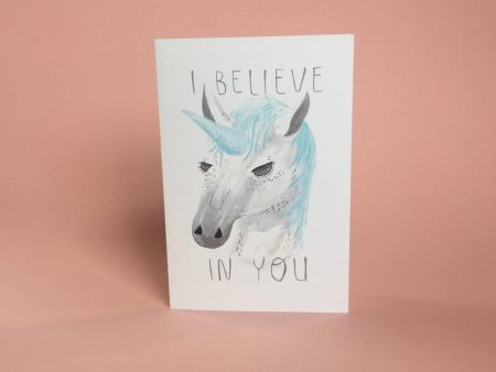 I Believe In You Unicorn Card Discount