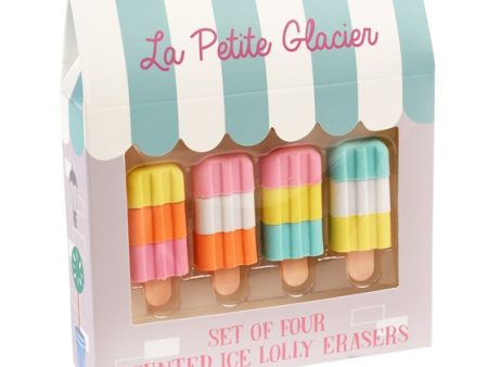 Set Of Four Ice Lolly Erasers Discount