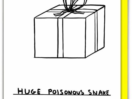 David Shrigley - Huge Poisonous Snake Card on Sale