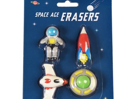 Set Of 4 Space Age Erasers on Sale