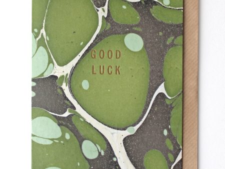 Marble Green Good Luck Card on Sale