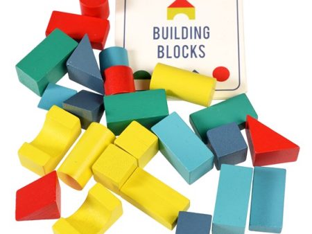 Wooden Building Blocks In A Tin Discount