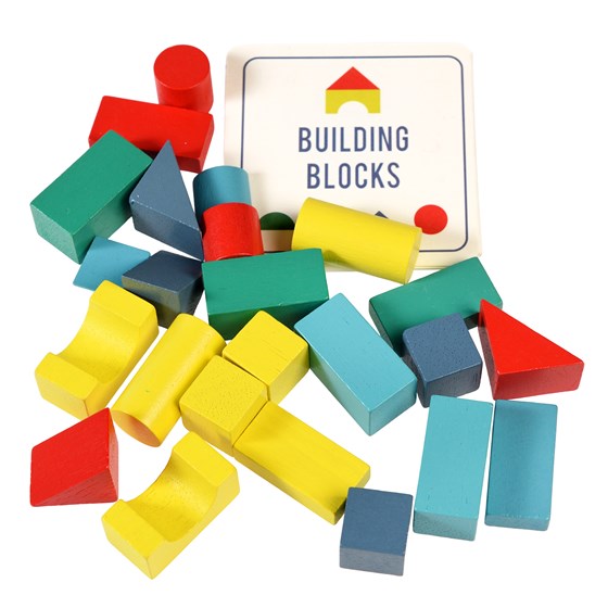 Wooden Building Blocks In A Tin Discount