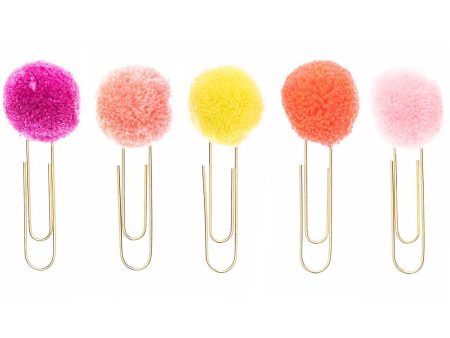 Paper Clips With Pompoms Online Hot Sale