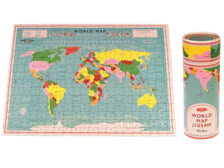 World Map 300 Piece Puzzle In A Tube Online Sale