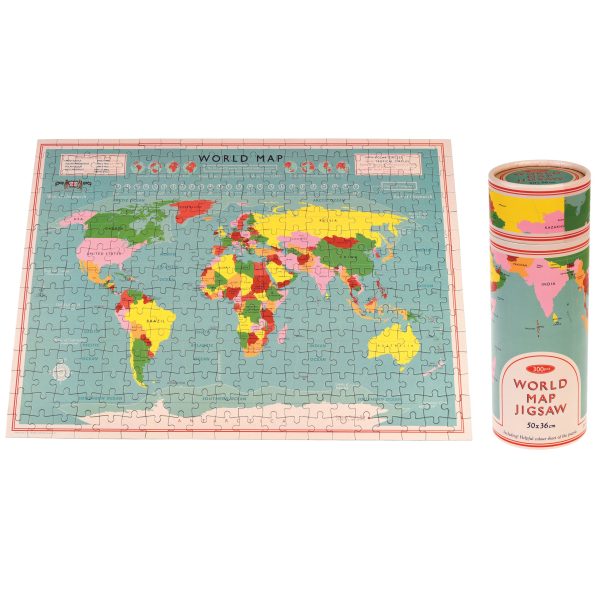 World Map 300 Piece Puzzle In A Tube Online Sale