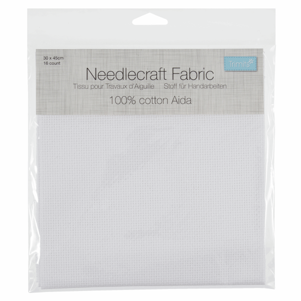 Needlecraft Fabric: Aida: White 16 Count Discount