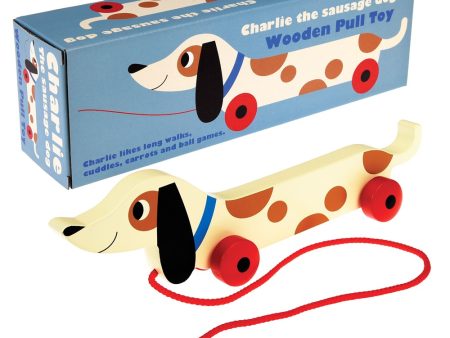 Charlie The Sausage Dog Wooden Pull Toy on Sale