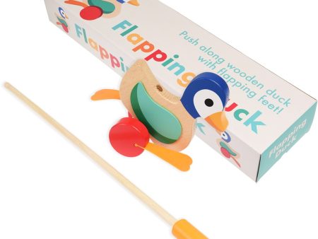 Wooden Push Along Flapping Duck Hot on Sale