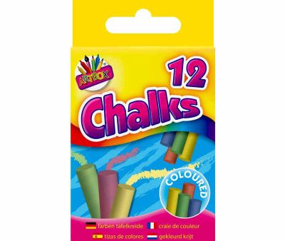 12 Coloured Chalks Cheap