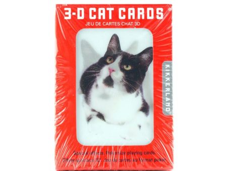 3D Cat Playing Cards Hot on Sale