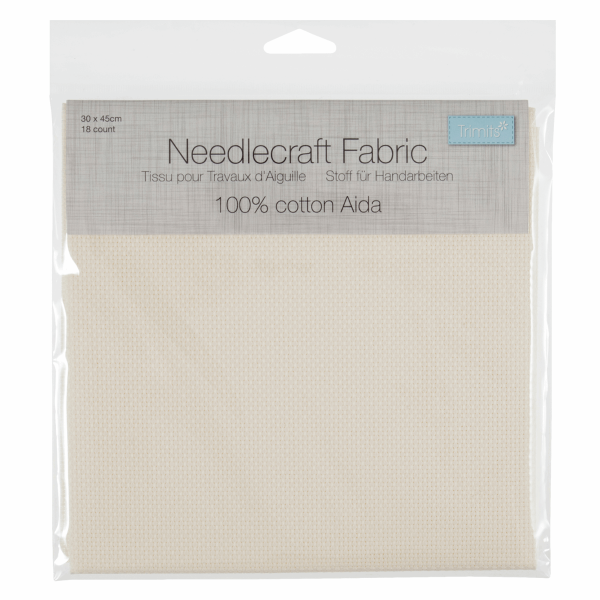 Needlecraft Fabric: Aida: Cream 18count Hot on Sale