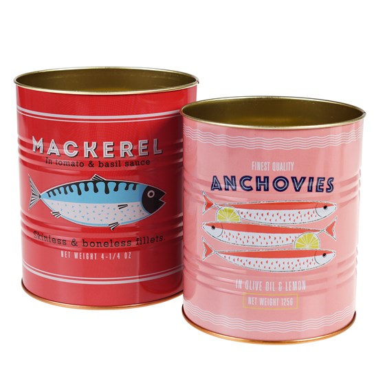 Fish Storage Tins (Set Of 2) Online